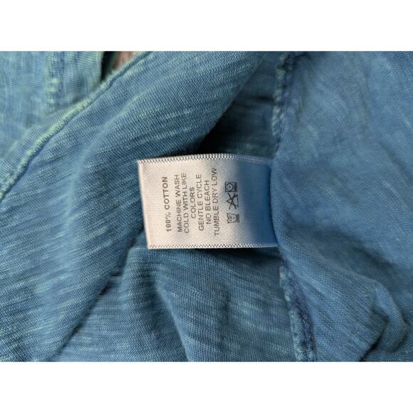 Jess & Jane Shirt Womens Medium Mineral Washed Tunic Patch Pocket 100% Cotton - Picture 5 of 9